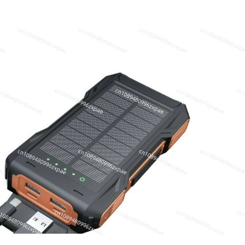 Solar Powered Charger - แบตเตอรี่สำรองพลังงานแสงอาทิตย์ 10000mAh ชาร์จด้วยมือหมุน กันน้ำ พร้อมเข็มทิศ สำหรับใช้งานกลางแจ้ง