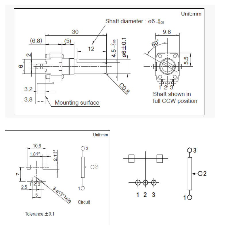 B10K โพเทนชิโอมิเตอร์แบบหมุน R - Electronics In Japan บทวิจารณ์และราคา