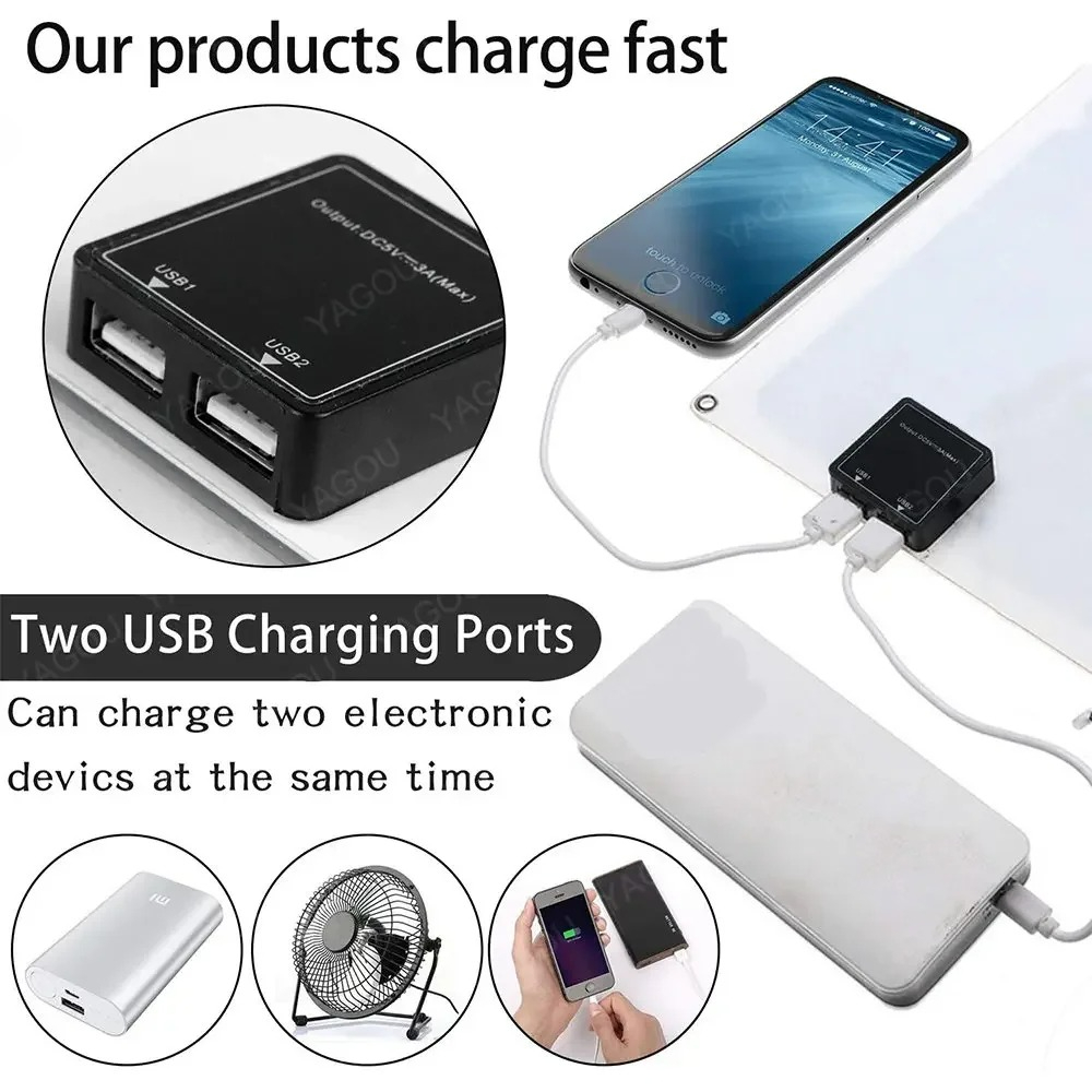 แผงโซลาร์เซลล์ 15W 20W ชาร์จไฟ - Solar Powered Charger บทวิจารณ์และราคา