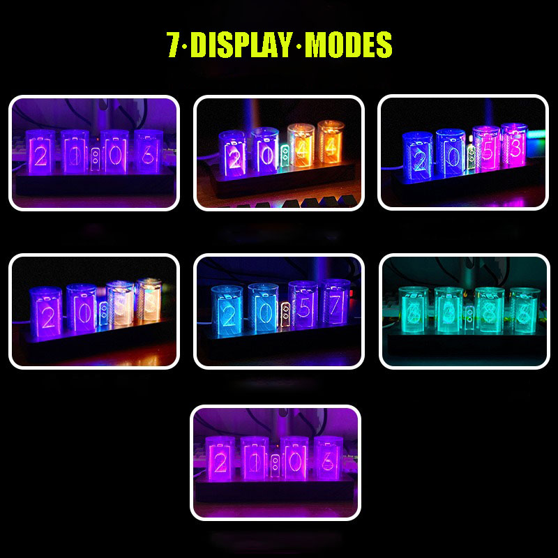 นาฬิกาดิจิตอลหลอดเรืองแสง RGB  - Electronics In Japan บทวิจารณ์และราคา